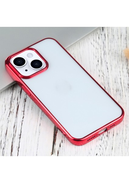Apple Apple iPhone 13 6.1inç Lazer Kaplama Renkli Kenar Şeffaf Kılıf