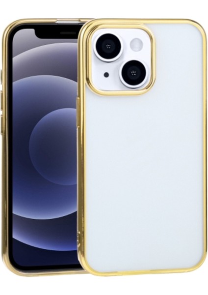 Apple iPhone 13 6.1inç Lazer Kaplama Renkli Kenar Şeffaf Kılıf