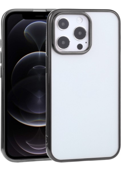 Apple iPhone 13 Pro 6.1inç Lazer Kaplama Renkli Kenar Şeffaf Kılıf
