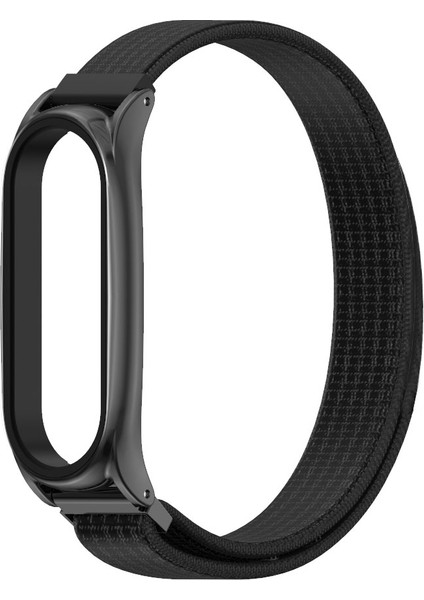 Naylon Döngü Artı Xiaomi Mi Band Için Paslanmaz Çelik Kayış 6/5/4/3 Mavi (Yurt Dışından)