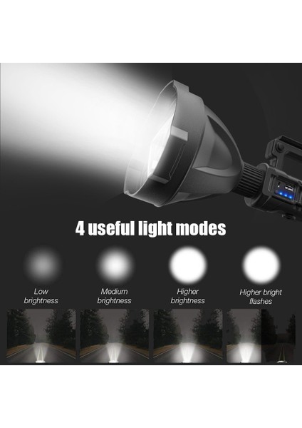W591 P90 10W Tripod ile Güçlü LED El Feneri (Yurt Dışından)