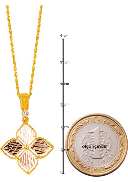 Zambak 14 Ayar Altın Kolye modelleri