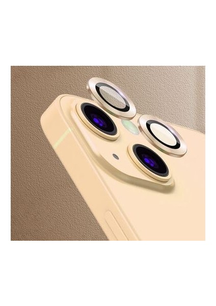 Apple iPhone 13 Kamera Lens Koruyucu - Gold