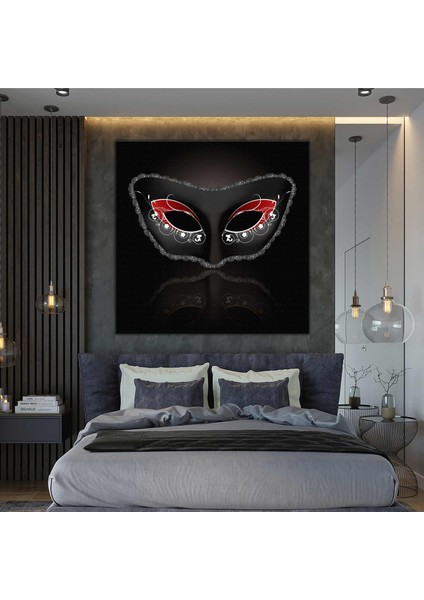 Siyah Maske Dekoratif Modern Kanvas Tablo