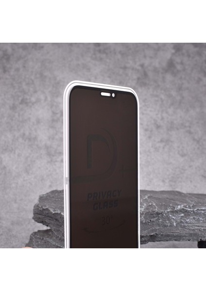 D+ iPhone 12 Pro Max 6.7" Privacy Ekran Koruyucu Siyah