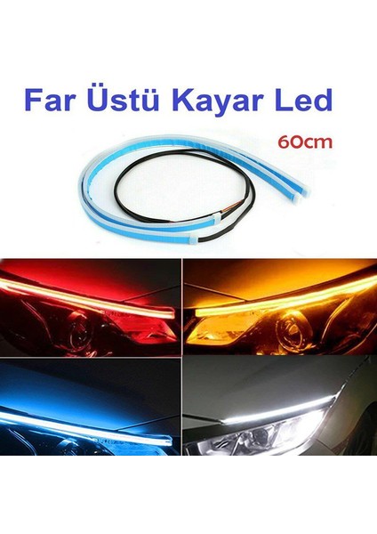 Far Üstü LED Turuncu Beyaz Çift Renk Kayar LED