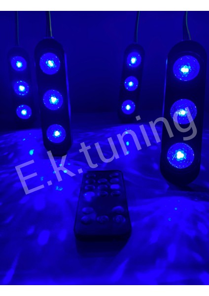 Kumandalı Disko Ayak Altı Sese Duyarlı Rgb LED Lamba