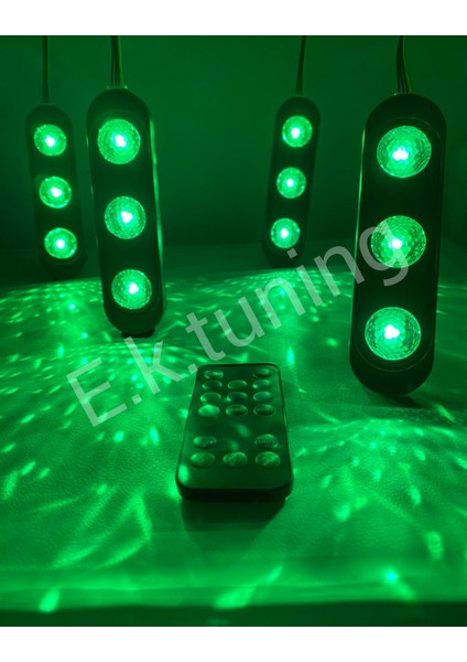 Kumandalı Disko Ayak Altı Sese Duyarlı Rgb LED Lamba