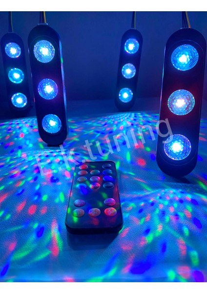 Kumandalı Disko Ayak Altı Sese Duyarlı Rgb LED Lamba