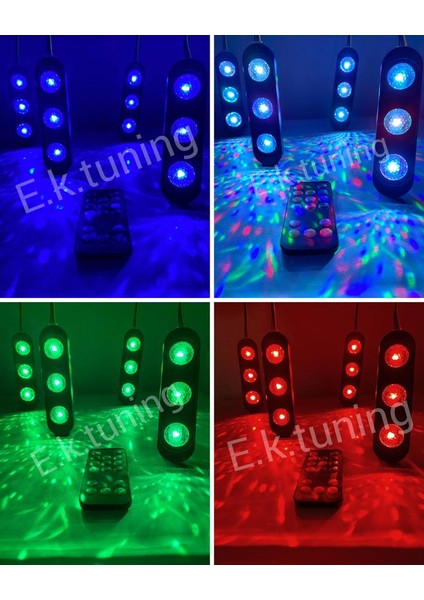 Kumandalı Disko Ayak Altı Sese Duyarlı Rgb LED Lamba