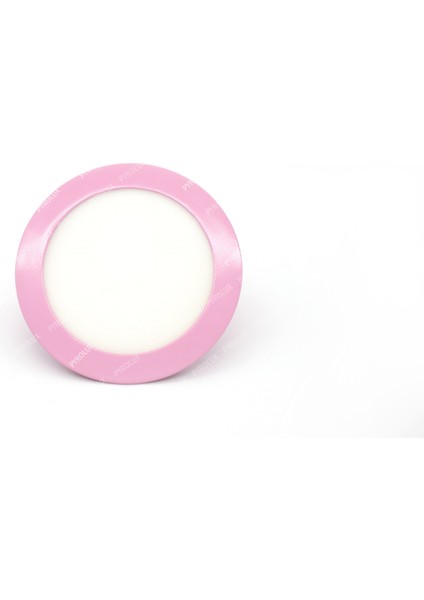 Açık Pembe Renkli Kasa 12W Slim Panel LED Spot 3500K 6500K