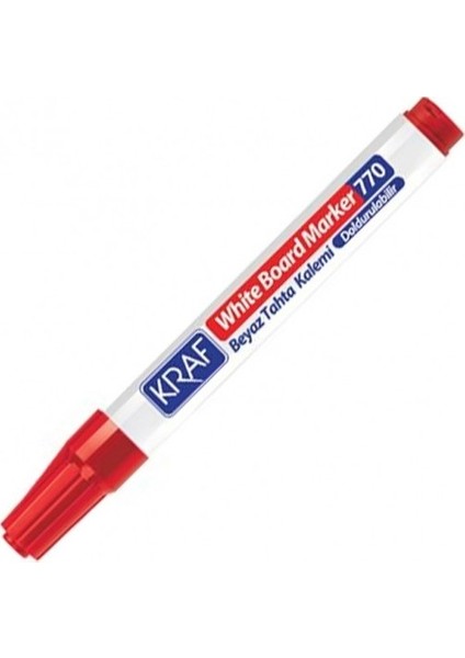 Beyaz Tahta Kalemi Doldurulabilir 770 Kırmızı 12'li
