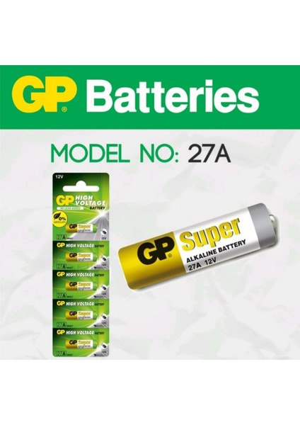 GP27A MN27 12V Yüksek Voltajlı Alkalin Pil 100'lü