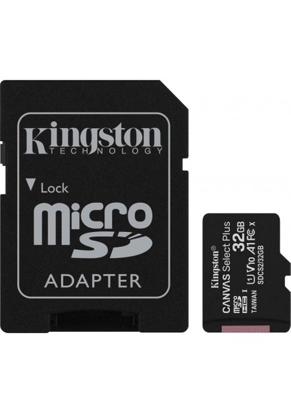 Kıngston SDCS2/32GB CL10 100MB/S Microsd (Sd Adaptörlü)