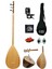 Lore Uzun Sap Bağlama Saz Ultra Maxi Set Kılıf + Akort Aleti + Eğitim CD + Yedek Tel + Mızrap Çift Ses Çıkışlı 1