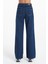 Cross Jeans Weslie Koyu Mavi Yüksek Bel Fermuarlı Wideleg Fit Jean Pantalon C 4530-016