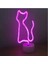 Neon Işıklı Kedi Lamba Usb+Pil 1