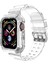 Apple Watch Uyumlu Series 7 45MM Kordon Transparent Clear Band Şeffaf 1