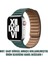 Apple Watch Uyumlu Series 7 45MM Kordon Leather Link Band Koyu Yeşil 2
