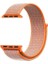 Apple Watch Uyumlu Series 7 45MM Hasırlı Kordon Woven Sport Loop Turuncu 3
