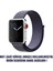 Apple Watch Uyumlu Series 7 45MM Hasırlı Kordon Woven Sport Loop Lacivert 2