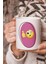 Vektörel Çizim Koyu Pembe Desenli Emoji Logo Baskılı Kupa Bardak 1