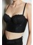 Siyah Bloom Leather Büstiyer 1