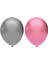 Metalik Balon Seti 30 Adet ( Pembe, Gümüş) 1