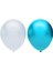 Metalik Balon Seti 50 Adet ( Beyaz, Açık Mavi) 1