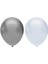 Metalik Balon Seti 50 Adet ( Beyaz, Gümüş) 1