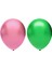 Metalik Balon Seti 100 Adet ( Pembe, Koyu Yeşil) 1