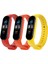 Xiaomi Mi Band 5 ve 6 Uyumlu Kordon Seti 3lü - Kırmızı/turuncu/sarı 1