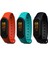 Xiaomi Mi Band 3-4 Uyumlu Kabartma Desenli Kordon 3'lü Set - Turuncu/açık Mavi/siyah 1