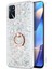 Oppo A16 Kılıf Glitter Liquid Holder Gümüş 1