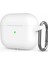Apple Airpods 3 Askılı Mat Silikon Kılıf Beyaz 1