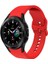 Samsung Galaxy Watch 4 Klasik Esnek Silikon Kordon Kayış 44MM Krd-50 Kırmızı 1