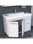 Perge 100 cm Beyaz Banyo Dolabı Alt Modül ve Lavabo 1