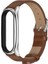 Xiaomi Mi Band Için Metal Kabuk ile Çılgın At Kayışı 6/5/4/3 Kahverengi Gümüş (Yurt Dışından) 1
