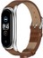 Xiaomi Mi Band Için Metal Kabuk ile Çılgın At Kayışı 6/5/4/3 Kahverengi Gümüş (Yurt Dışından) 3