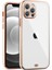 Apple iPhone 12 Pro 6.1inç Gold Çerçeve Kamera Korumalı Bumper Kılıf 1