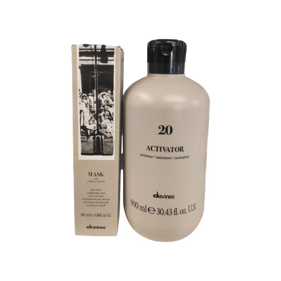 Davines Mask Vibrachrom 6,0 Koyu Kumral Saç Boyası 100 ml +Davines Oksidan 900 ml