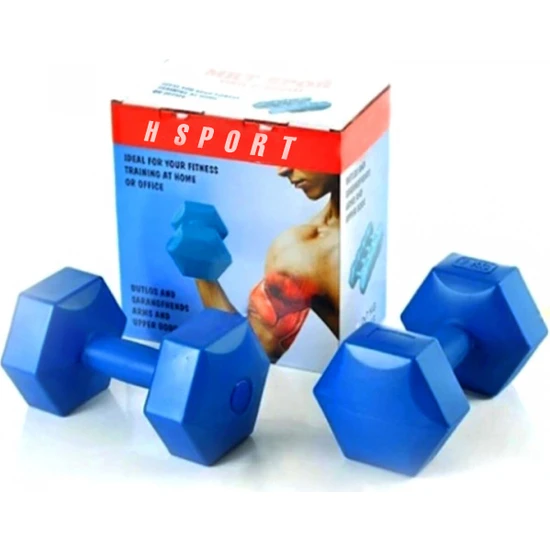 Hsport Yüksek Kalite Içi Demir Tozu Dambıl Ağırlık Seti 2x8 kg Dumbell Set