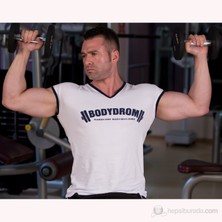 Bodydrom 004-02-Bdt  Düşük Kol Beyaz T-Shirt