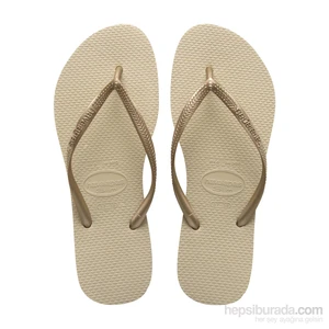 Slim Sand Grey/light Golden Kadın Terlik