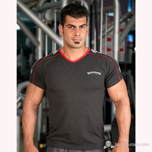 005-07-Bdt Omuz Baskılı Kısa Kollu Antrasit T-Shirt