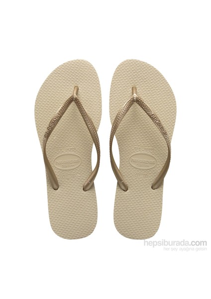 Slim Sand Grey/light Golden Kadın Terlik