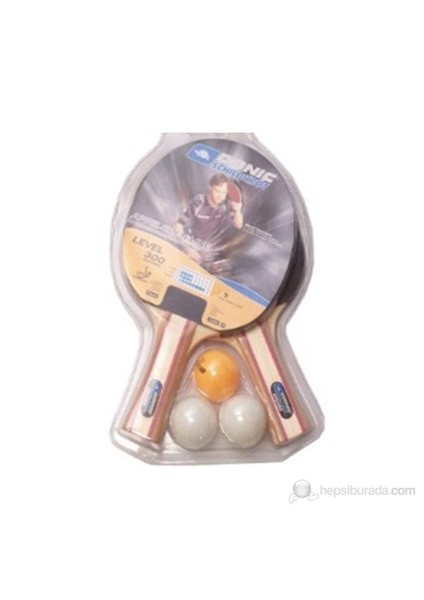 Set Level-300 Masa Tenisi Raketi 2 raket + 3 Top