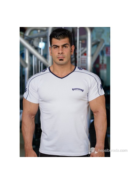 005-02-Bdt Omuz Baskılı Kısa Kollu Beyaz T-Shirt