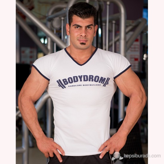 Bodydrom 004-02-Bdt Düşük Kol Beyaz T-Shirt