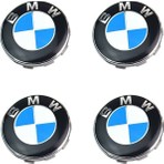 Alaoğlu BMW 68MM-65MM Gümüş Renk ABS Plastik Darbeye Dayanıklı Vernikli Jant Kapağı Seti (4 Adet) - Yüksek Kalite